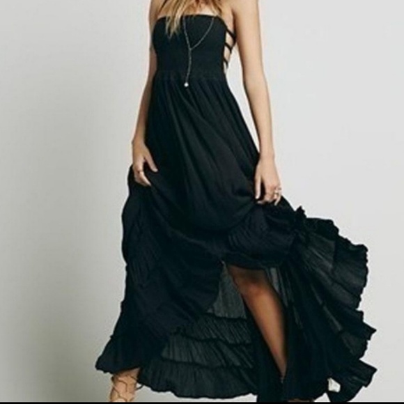 black boho gown
